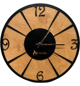 Fire4u Klasik nástěnné hodiny, černé matné, pr.30cm