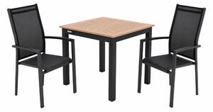Doppler EXPERT WOOD Antracit - zahradní hliníková sedací souprava 2+1