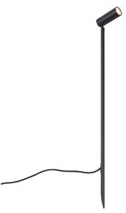 Bodové svítidlo černé 80 cm vč. LED nastavitelné IP65 vč. kabelu a zástrčky - Carl