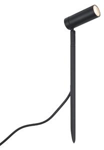 Bodové světlo se zemním hrotem černé 40 cm vč. LED nastavitelné IP65 vč. kabelu a zástrčky - Carl