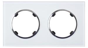Elhard Skleněný dvojrámeček Rondo Glass, bílý RG3102W