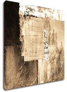 Impresi Obraz Abstrakt béžovo zlatý čtverec - 60 x 60 cm