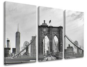 3dílný obraz na stěnu MĚSTO / NEW YORK - 60x40 cm