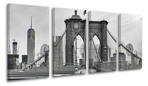 4dílný obraz na stěnu MĚSTO / NEW YORK - 80x40 cm