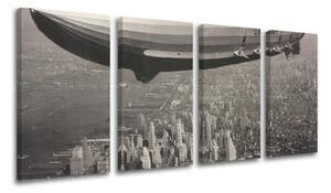4dílný obraz na stěnu MĚSTO / NEW YORK - 80x40 cm