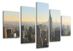 5dílný obraz na stěnu MĚSTO / NEW YORK - 100x80 cm