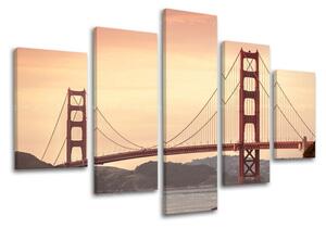 5dílný obraz na stěnu MĚSTO / SAN FRANCISCO - 100x80 cm