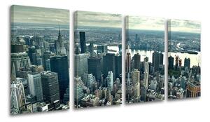 4dílný obraz na stěnu MĚSTO / NEW YORK - 80x40 cm