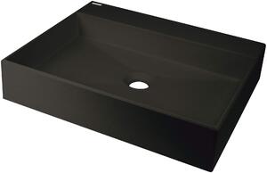 Deante Correo, granitové umyvadlo na desku 500x400x125 mm, černá matná, DEA-CQR_NU5S