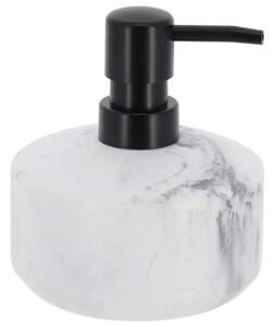 Dávkovač mýdla Vena Marble, bílá/s černými prvky, 175 ml