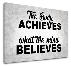 Motivační obraz na stěnu Tělo dosahuje cílů_002 - 20x30 cm