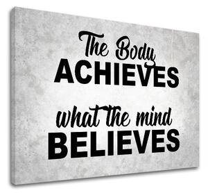 Motivační obraz na stěnu Tělo dosahuje cílů_002 - 20x30 cm