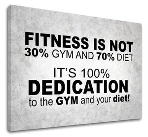 Motivační obraz na stěnu Fitness není - 20x30 cm