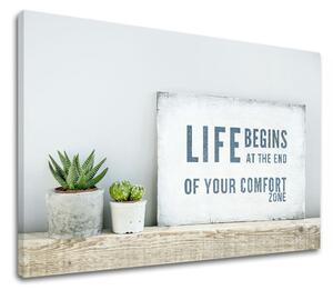 Motivační obraz na stěnu Život začíná - 20x30 cm