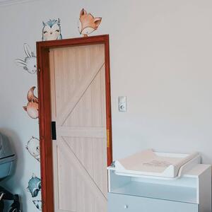 INSPIO-textilní přelepitelná samolepka - Samolepky na zeď - Zvířátka kolem dveří