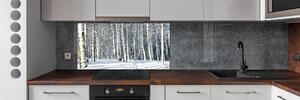 Skleněný panel do kuchynské linky Les zima pksh-61171749
