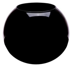 Černá kulatá váza 17 cm