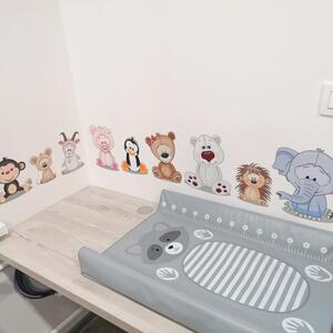 INSPIO-textilní přelepitelná samolepka - Dětské samolepky na zeď - Zvířátka nad postýlku