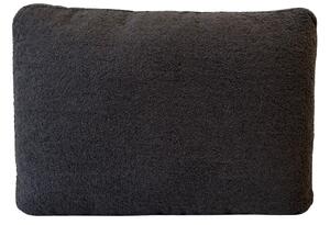 Tmavě šedý bouclé polštář Kave Home Blok 40 x 60 cm