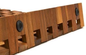 Deuba Sada 2 ks koupelnových předložek z akátového dřeva, 80 x 50 cm