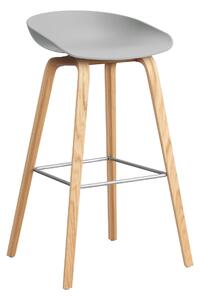 HAY Barová židle AAS 32, H75, Oak / Concrete grey