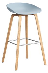 HAY Barová židle AAS 32, H75, Oak / Slate blue