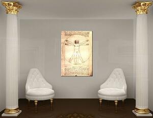 Obraz na plátně VITRUVIOVSKÝ MUŽ - Leonardo Da Vinci REP167 - Leonardo Da Vinci REP167 - 100x70 cm