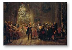 Reprodukce obrazu na plátně - Leonardo da Vinci REP279 - Frederick Velký hraje na flétnu v Sanssouci - 40x60 cm
