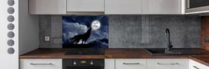 Panel do kuchyně Vyjící vlk úplněk pksh-61523126