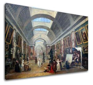 Obraz na plátně Hubert Robert - Projekt Grande Galerie du Louvre - Projekt Grande Galerie du Louvre - 40x50 cm