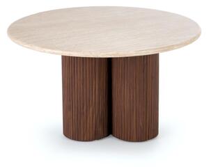 Konferenční stolek CALDO pr. 80 cm hnědá/béžová