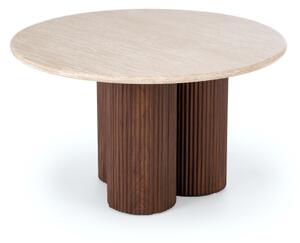 Konferenční stolek CALDO pr. 80 cm hnědá/béžová