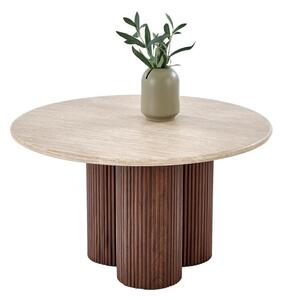 Konferenční stolek CALDO pr. 80 cm hnědá/béžová