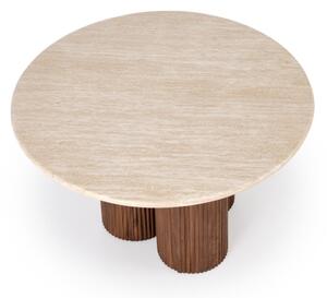 Konferenční stolek CALDO pr. 80 cm hnědá/béžová