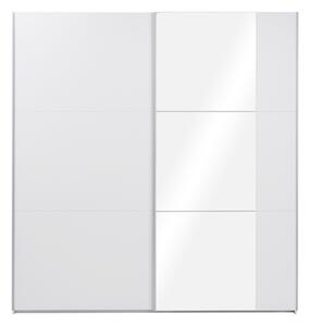 Bílá zrcadlová šatní skříň BASTIA 200
