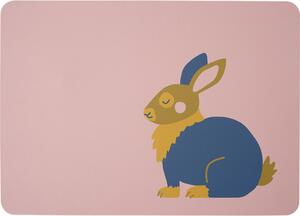 Dětské prostírání s motivem králíka 46x33 cm COPPA KIDS FARMLIFE ASA Selection - růžové