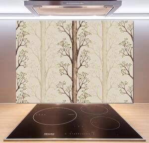 Skleněný panel do kuchyně Stromy pksh-61755566