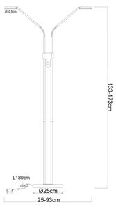 Globo 58504-2SSA-LED Stm Stojací lampa SILVIO 2x6,5W/230V 2700/3350/4000K béžová