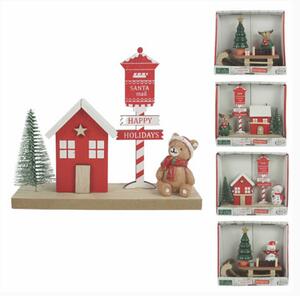Vánoční dekorace REINDEER HOUSE 15,5x13 cm