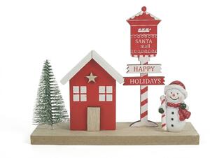Vánoční dekorace SNOWMAN HOUSE 15,5x13 cm