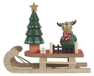 Vánoční dekorace REINDEER SLEIGH 15,5x13 cm