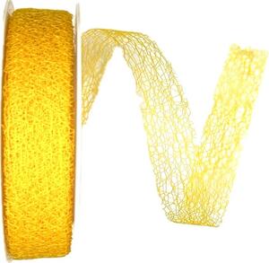 Stuha MESH YELLOW floristická síťka žlutá 25mm x 25m