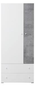 Skříň Saga SI3 bílý mat/beton
