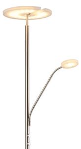 Globo 59093N - LED Stm Stojací lampa STANFORD 28W/230V + 5W 3000K lesklý chrom