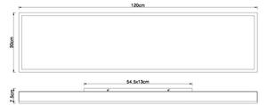Globo 416080AD5-CCT - LED Stm stropní svítidlo DORO 36W/230V 30x120 cm+DO
