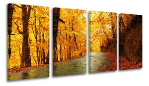 4dílný obraz na stěnu STROMY - 80x40 cm