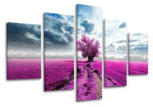 5dílný obraz na stěnu STROMY - 100x80 cm