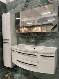 Kingsbath Vanessa White 120 zrcadlová skříňka do koupelny s LED osvětlením