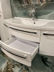 Kingsbath Vanessa White 120 koupelnová skříňka s umyvadlem