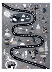 Dywany Łuszczów Dětský kusový koberec Fun Route Street animals grey - 120x170 cm
